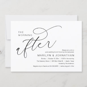 Invitation Le Lendemain, Célébration de Brunch Après-Mariage