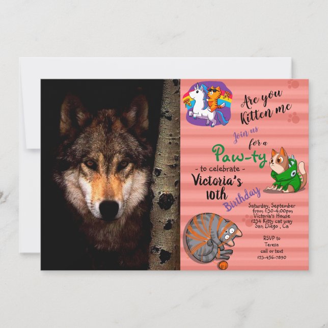 Invitation Le loup fantôme (Devant)