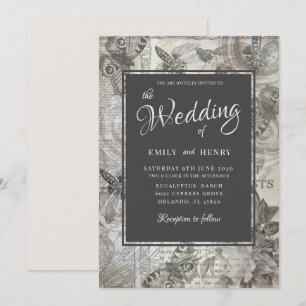 Invitation Le mariage botanique vintage de