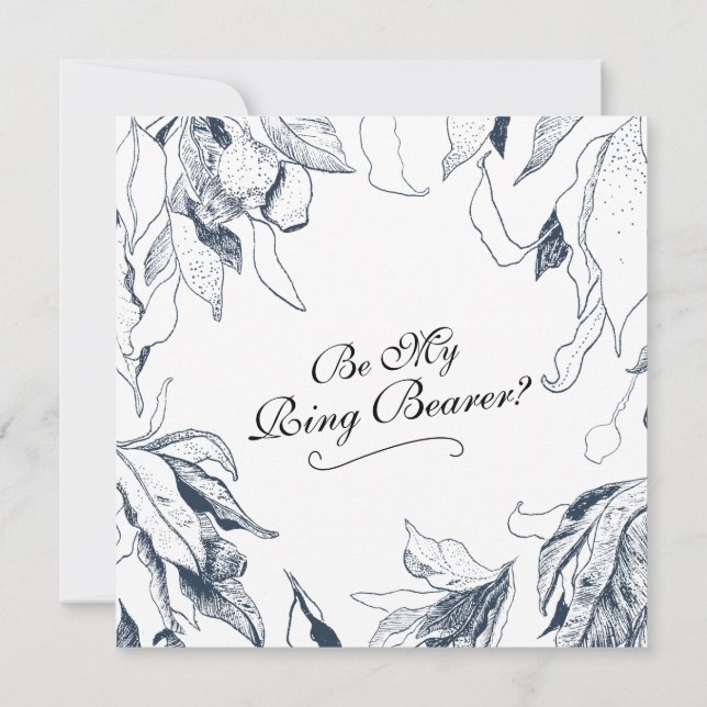 Invitation Le Mariage Bush 'Be My Ring Bearer ? ' (Dos)