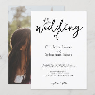 Invitation Le Mariage du minimaliste