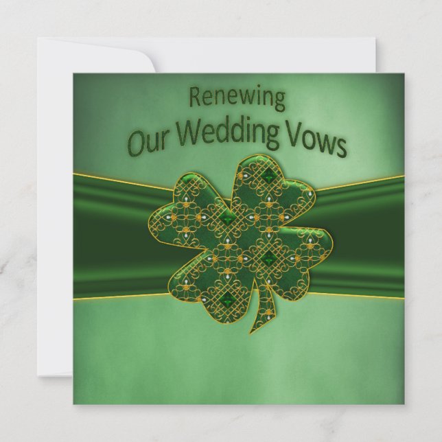 INVITATION LE MARIAGE IRLANDAIS DE RENOUVELLEMENT INVITE (Devant)