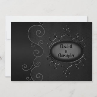 Invitation Le mariage noir des Vintages de Linen Gothic