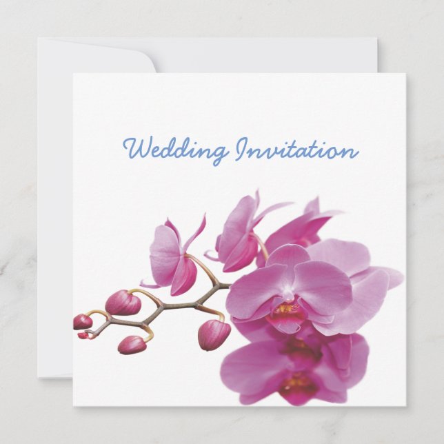 Invitation Le mariage peu coûteux d'orchidées empaquette des (Devant)