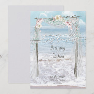 Invitation Le Mariage tropical fait cette plage Enregistrer l