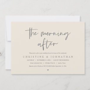 Invitation Le matin après, après la fête du brunch mariage