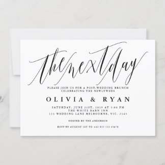 Invitation Le matin après l'invitation de brunch après le mar