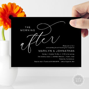 Invitation Le matin suivant, Post Mariage Brunch Merci