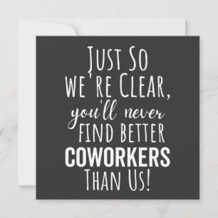 INVITATION LE MEILLEUR CADEAU POUR QUITTER LES COWORKERS