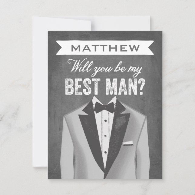 Invitation Le meilleur homme de tableau | Groomsman (Devant)