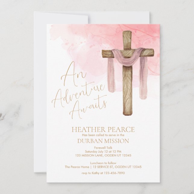 Invitation Le missionnaire du LDS s'éloigne de la fête (Devant)