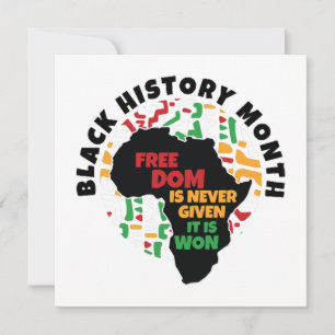Invitation Le Mois de l'Histoire Noire La liberté n'est jamai
