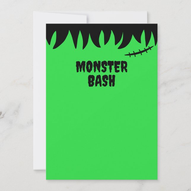 Invitation Le monstre de Frankenstein coud les cicatrices et  (Devant)