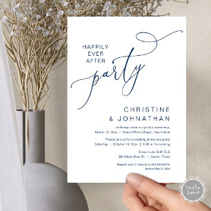Invitation Le New Mr and Mrs, Mariage Elopement Dinner Party