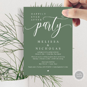 Invitation Le New Mr and Mrs, Mariage Elopement Dinner Party