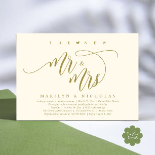 Invitation Le New Mr and Mrs, Modern Mariage Dinner Party