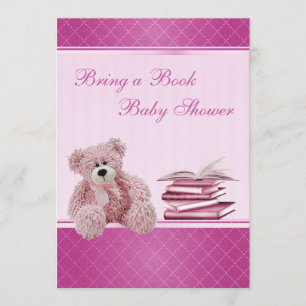 Invitation Le nounours rose mignon élégant apportent un baby