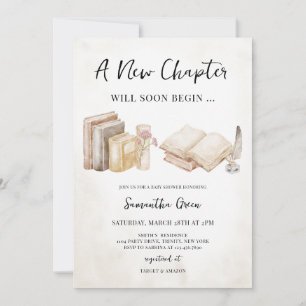 Invitation Le nouveau chapitre commencera bientôt le Baby sho