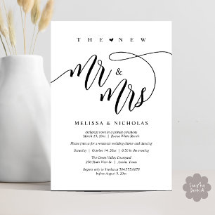 Invitation Le nouveau dîner de mariage moderne Mr et Mrs
