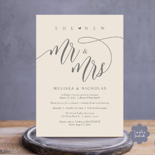 Invitation Le nouveau dîner de mariage moderne Mr et Mrs