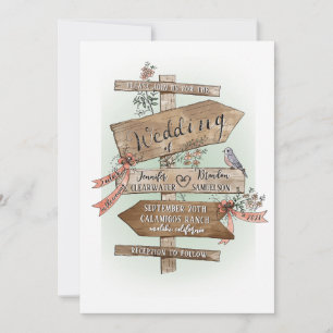 Invitation Le Panneau Mariage Dit Aquarelle Tirée À La Main R