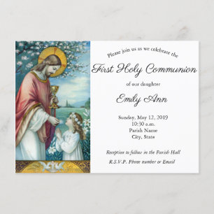 Invitation Le paradis dans notre âme première communion