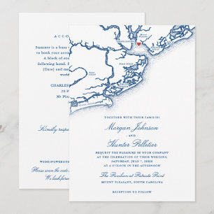 Invitation Le Pavillon à Patriots Point Mariage tout-en-un