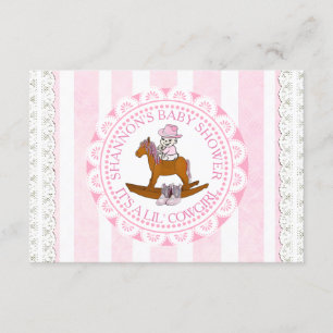 Invitation Le pays de la fille Lil' Cowgirl et le Baby shower