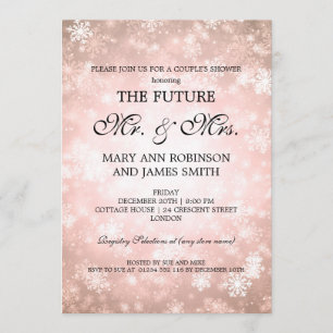 Invitation Le pays des merveilles d'hiver de M. Mme Couples