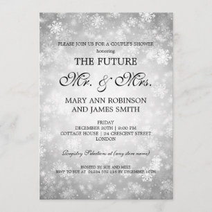 Invitation Le pays des merveilles d'hiver de M. Mme Couples