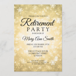 Invitation Le pays des merveilles élégant d'hiver d'or de