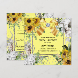 Invitation Le pays jaune tournesol shabed parties scintillant