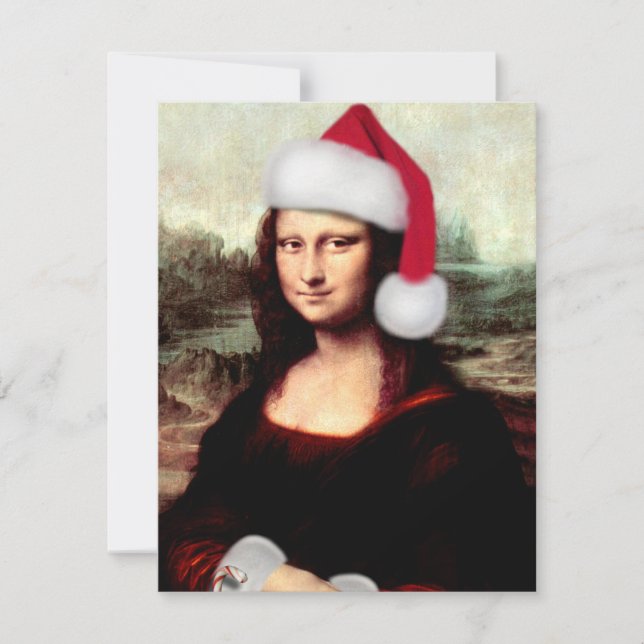 Invitation Le Père Noël de Mona Lisa (Devant)