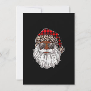 Invitation Le Père Noël noir Léopa