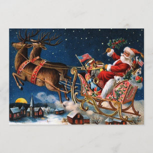 Invitation Le père noël vient à la ville