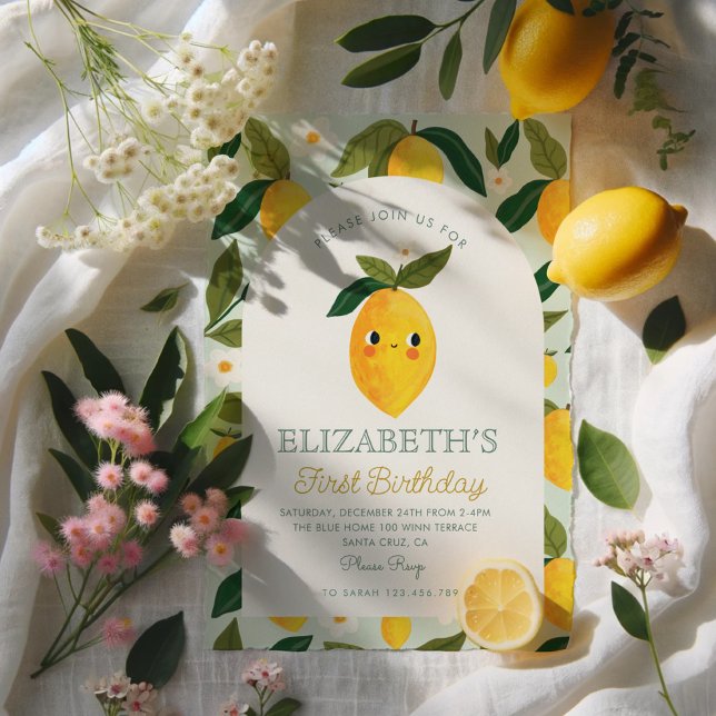 Invitation Le petit citron sucré tourne un anniversaire (Créateur téléchargé)