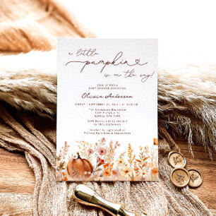 Invitation Le petit Citrouille est sur le Baby shower Way Mea