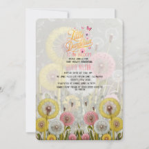 Le petit dandelien est dans le baby shower en fleu