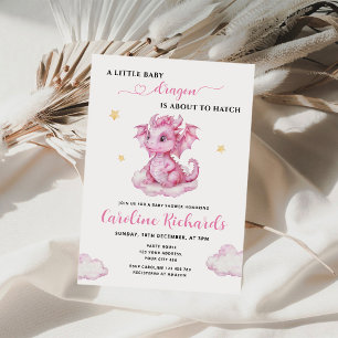 Invitation Le petit dragon est sur le point d'éclore Baby Sho