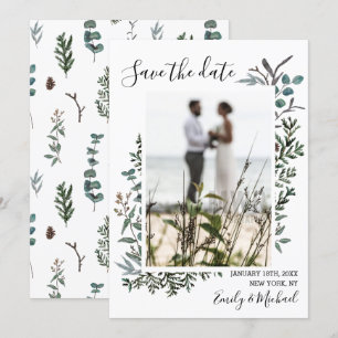 Invitation Le pin et l'eucalyptus font gagner la date