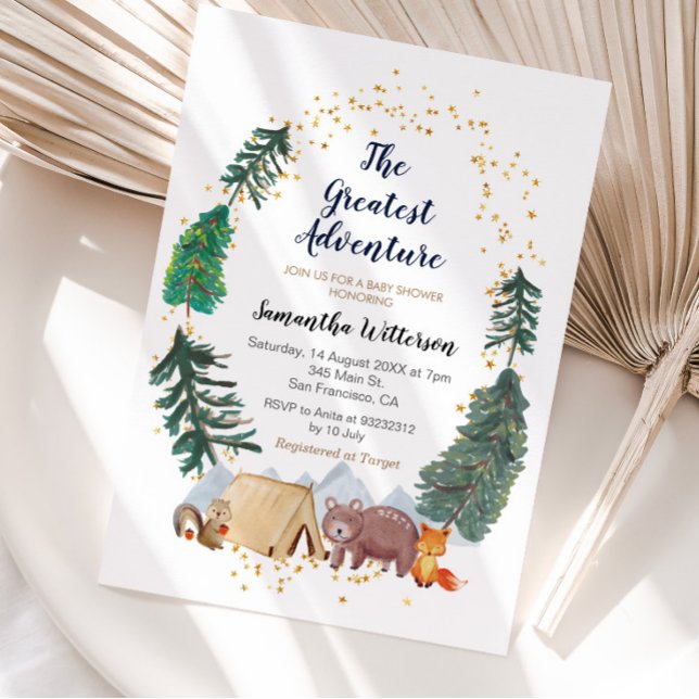 Invitation Le plus grand Baby shower de forêt d'aventure (Créateur téléchargé)