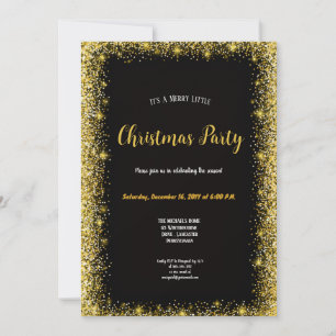 Invitation  le plus moderne Noël or et noir 