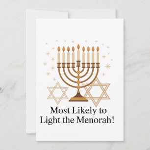Invitation Le Plus Susceptible d'allumer la Menorah Hanoucca