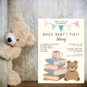 Invitation Le premier livre de bibliothèque de bébé Baby show