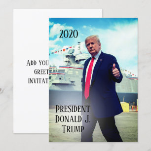 Invitation Le président Donald Trump 2020 lève le pied au nav