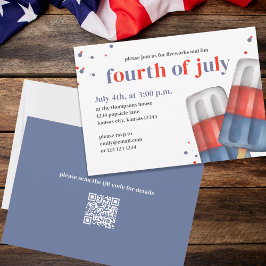 Invitation Le Quart Été De Juillet Popsicles Custom