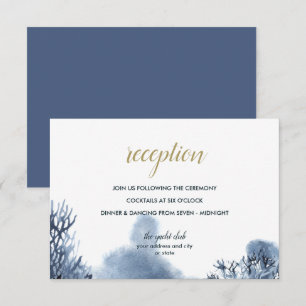 Invitation Le récif bleu   Nautical Wedding réception