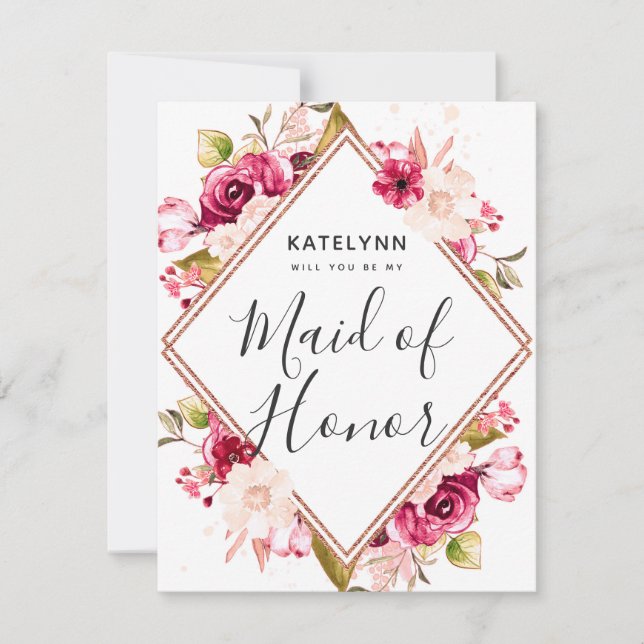 Invitation Le Rose de Bourgogne Gold sera-t-il ma servante d' (Devant)