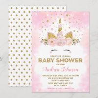 Le rose magique de licorne opacifie le baby shower