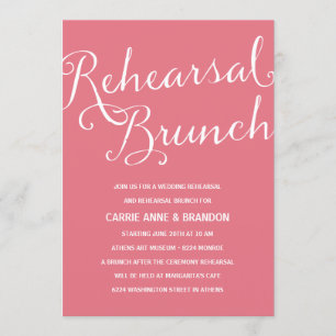 Invitation Le rose rougissent brunch chic rustique de